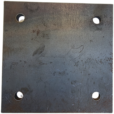 The Metal Warehouse Steel Base Plate for post column fencing 150x150x10 3